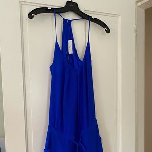 Amanda Uprichard blue silk romper